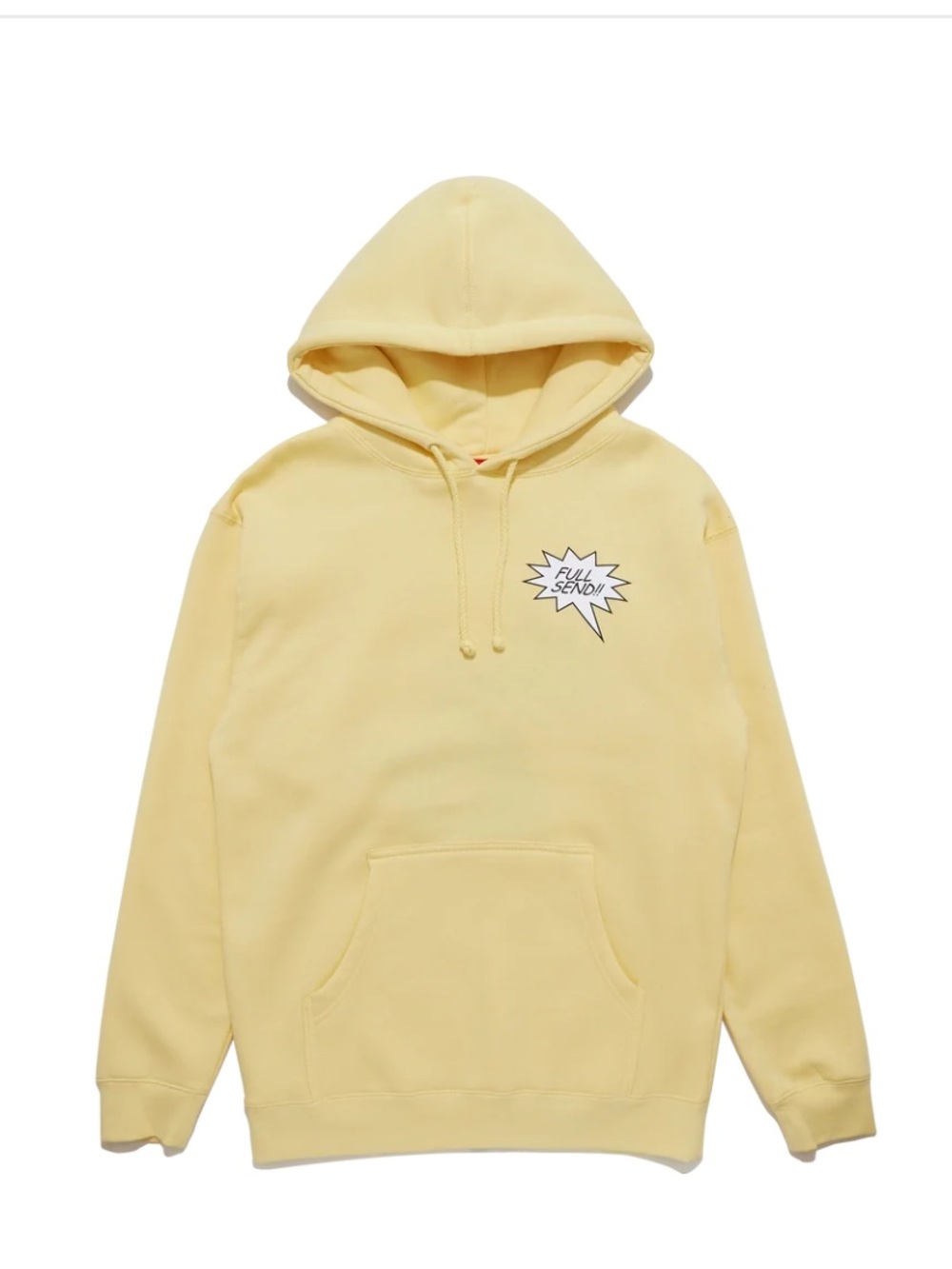 Men's Soft Yellow Graphic Pullover Hoodie